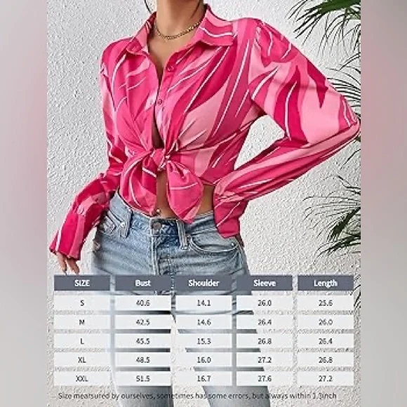 Pink Patterned Women's Top - Picture 5 of 8